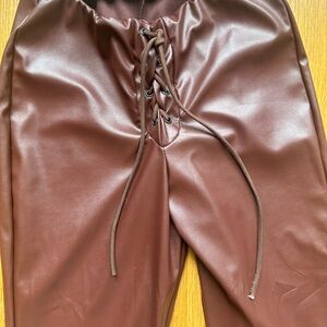 Faux leather pants xs